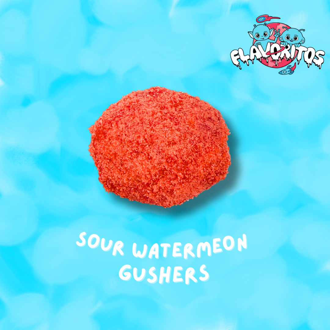 Sour Watermelon Gushers - Sour and Sweet Candy Snack